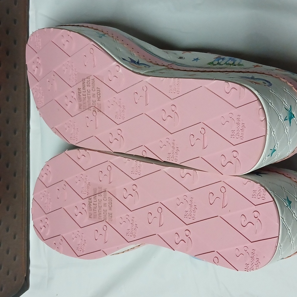 Hot Chocolate Design Chocolaticas Kitschy Blanket Platform Mary Janes RARE Sz 7 - Picture 14 of 16